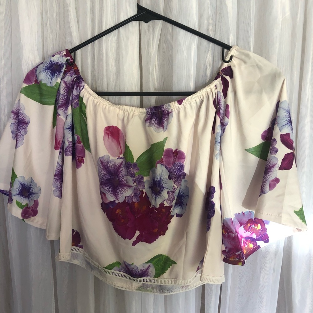 I am yours floral crop top